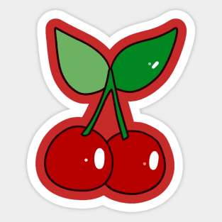 Cherries and Leaves Sticker